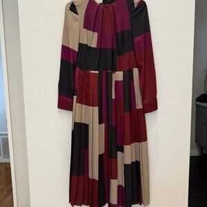Hobbs Long Sleeve Dress New NWT 8 Multi-Colored
